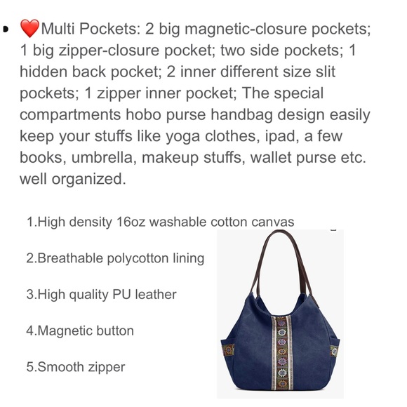 Cute + Roomy Boho Shoulder Bag - Picture 4 of 16